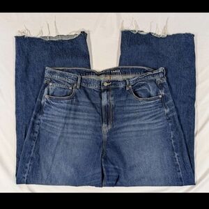 American Eagle Super High-Rise Baggy Wide Leg Women's Size 20 Regular Blue Jeans